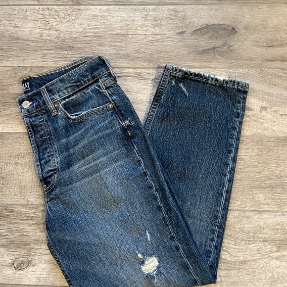 ❤️ GAP CHEEKY STRAIGHT MEDIUM WASH DENIM JEANS SIZE 28 - Picture 2 of 7